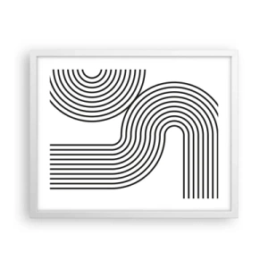 Poster in einem weißen Rahmen - An der Kurve - 50x40 cm