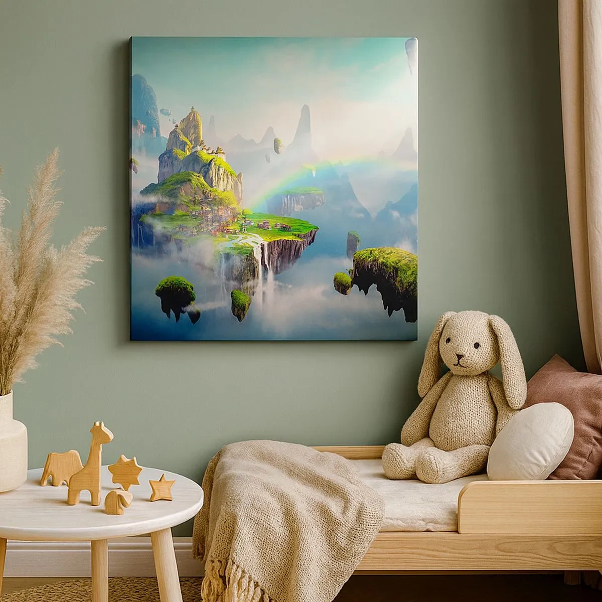 Bild auf Leinwand - Leinwandbild - Mitten am Himmel - glückliche Inseln - 30x30 cm