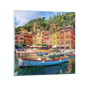 Glasbild - Bild auf glas - Italienischer Morgen - 40x40 cm