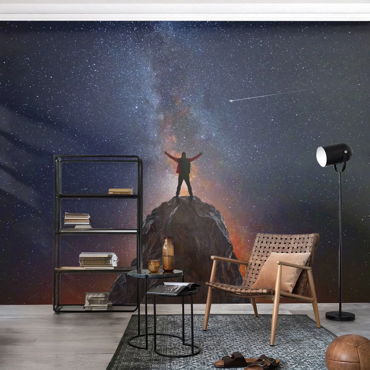 Fototapete Standard Eco - Die Macht ist mit mir! - Abstraktion, Kosmos, Mann - 150x105 cm