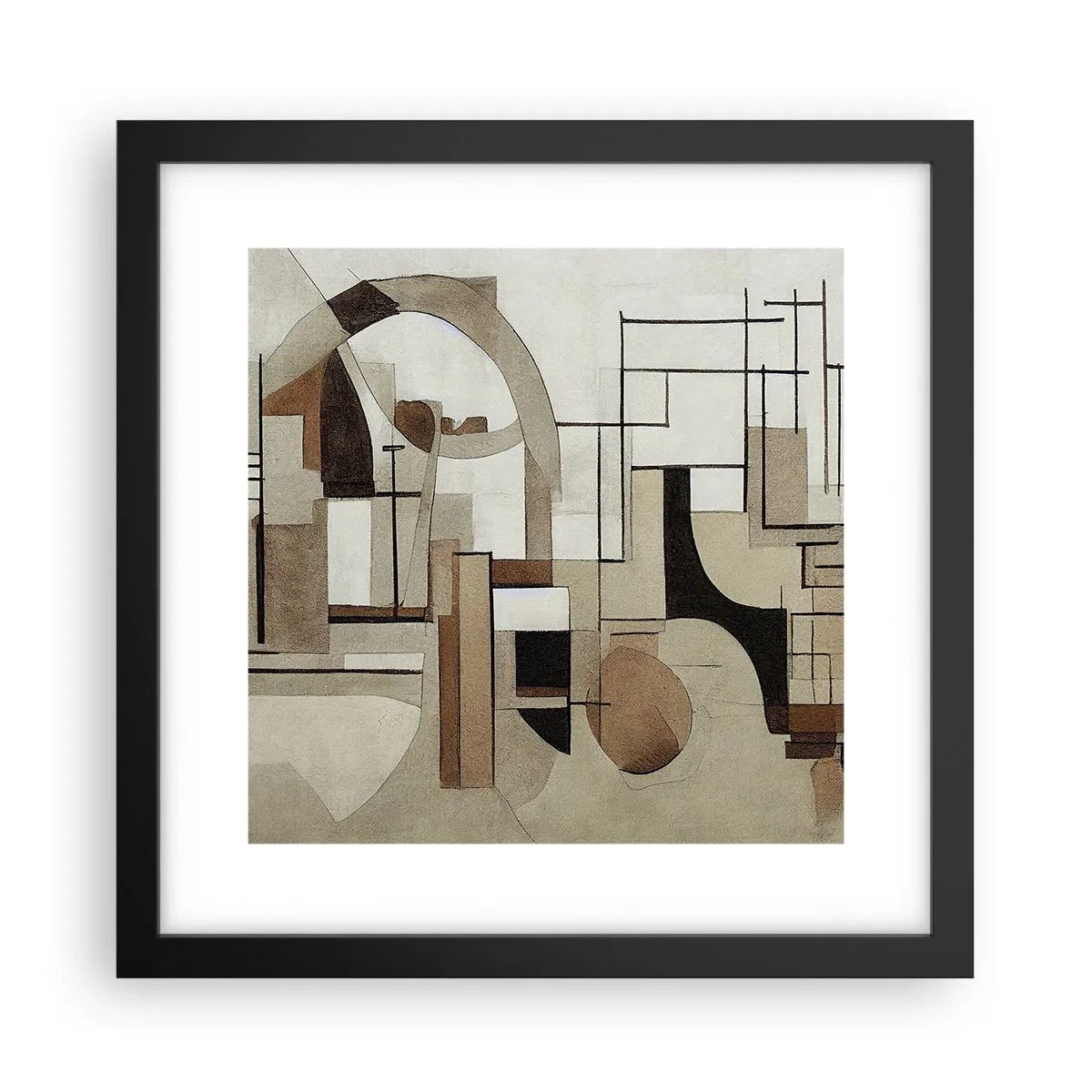 Poster in einem schwarzem Rahmen - Stadtbild 2.0 - 30x30 cm