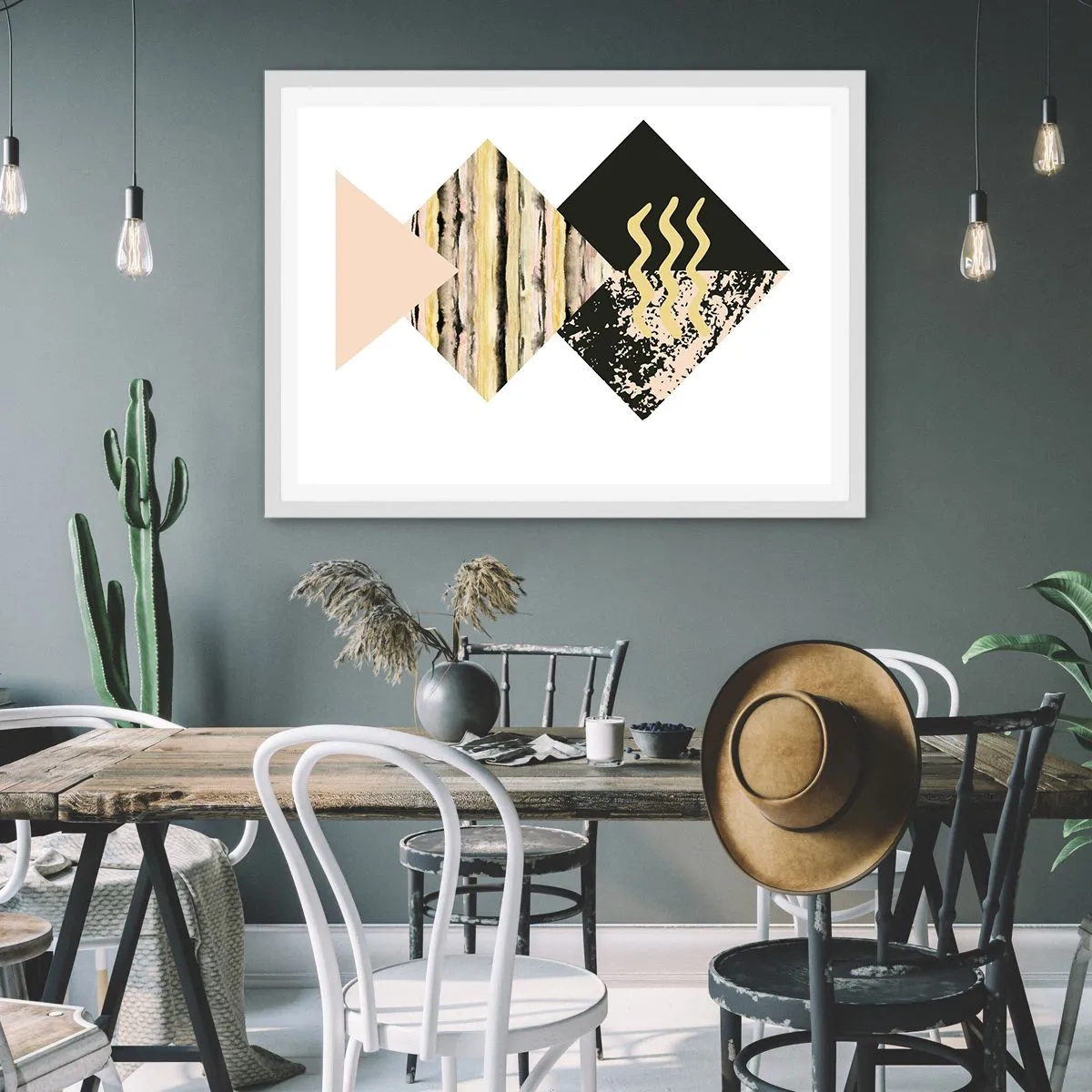 Poster in einem weißen Rahmen - Es ist nicht so einfach - 50x40 cm