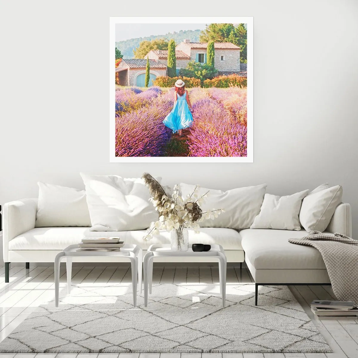 Poster - Lavendel Mädchen - 60x60 cm