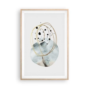 Poster in einem Rahmen aus heller Eiche - Vom Weltraum umarmt - 61x91 cm