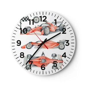 Wanduhr - Glasuhr - Dem Traum folgen - 30x30 cm