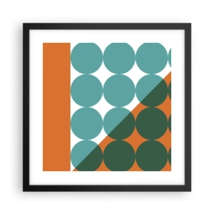 Poster in einem schwarzem Rahmen - Nach oben und schräg - 40x40 cm