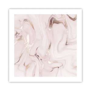 Poster - In einem rosa Schal - 50x50 cm