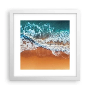 Poster in einem weißen Rahmen - Immer Hand in Hand - 30x30 cm