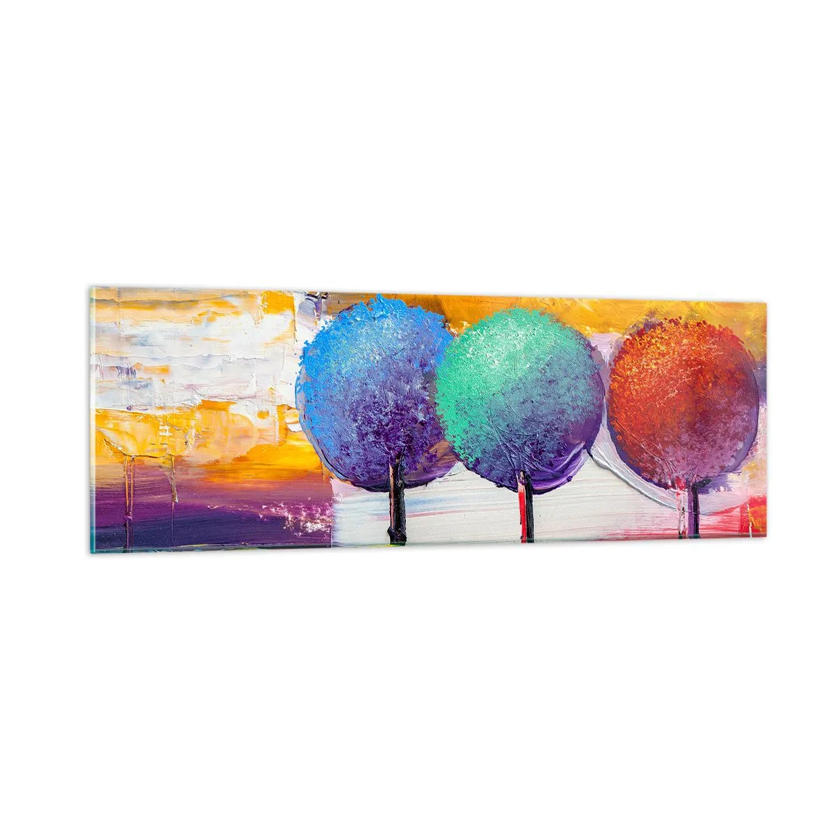 Glasbild - Bild auf glas - Aller guten Dinge sind drei - 90x30 cm