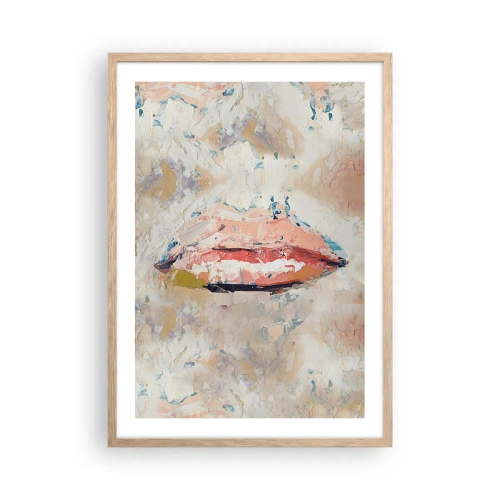 Poster in einem Rahmen aus heller Eiche - Es weckt die Sinne - 50x70 cm