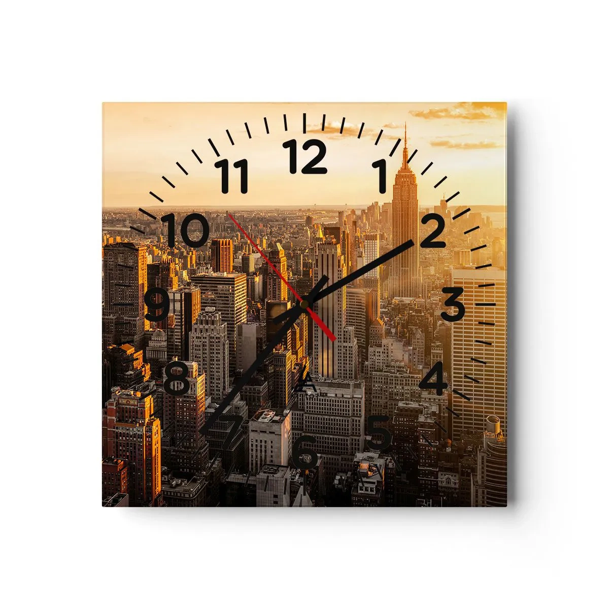 Wanduhr - Glasuhr - In der Sonne wachsen - 40x40 cm