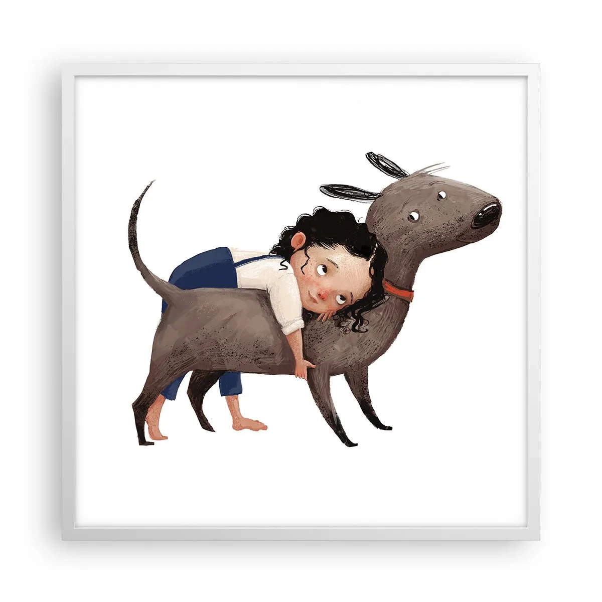 Poster in einem weißen Rahmen - Beste Freunde - 60x60 cm