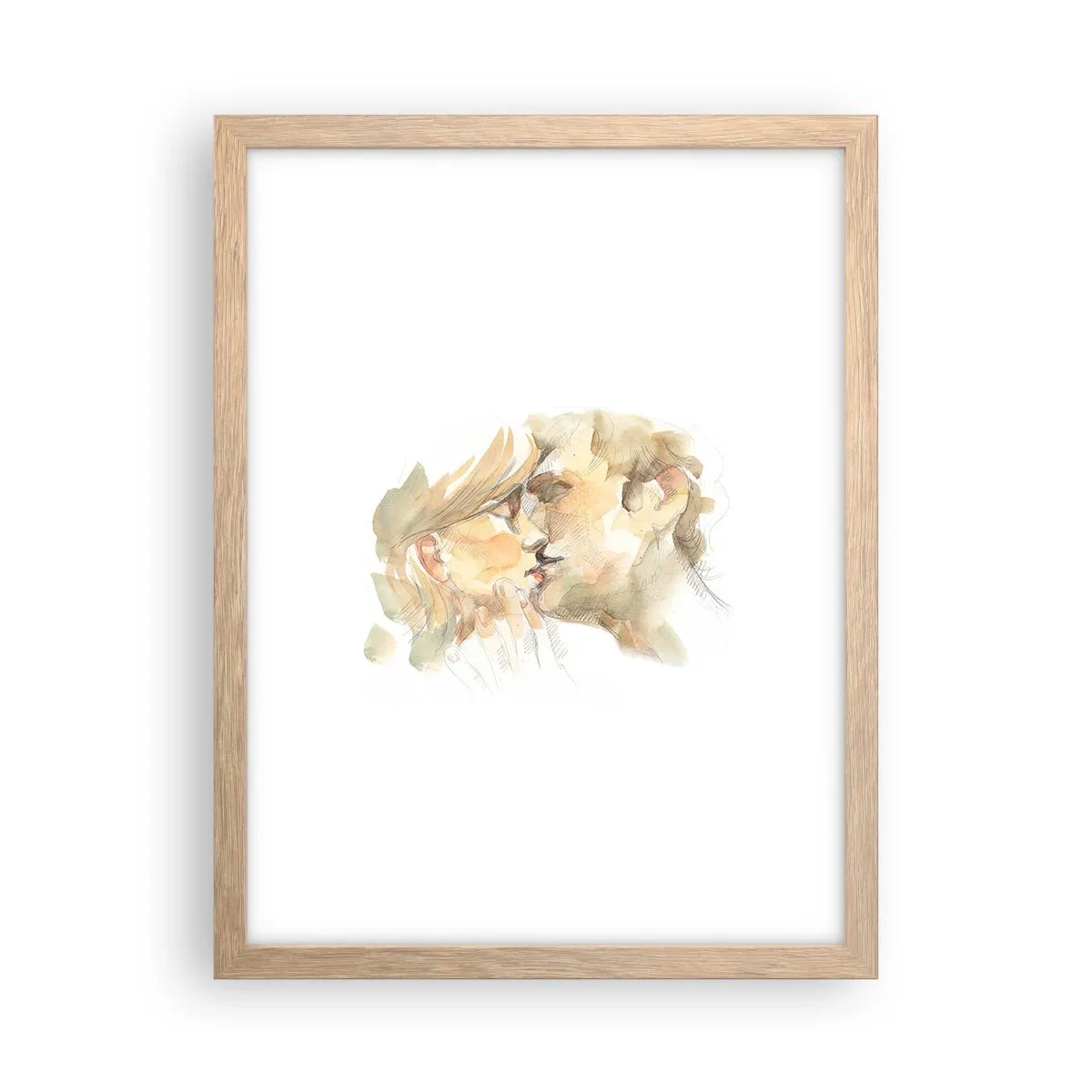 Poster in einem Rahmen aus heller Eiche - Hälfte gefunden? - 30x40 cm