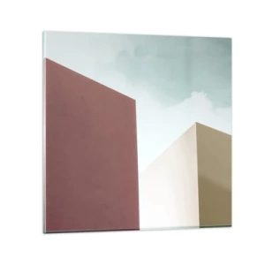 Glasbild - Bild auf glas - Geometrie des sonnigen Sommers - 30x30 cm