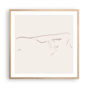 Poster in einem Rahmen aus heller Eiche - Die Form des Verlangens - 60x60 cm