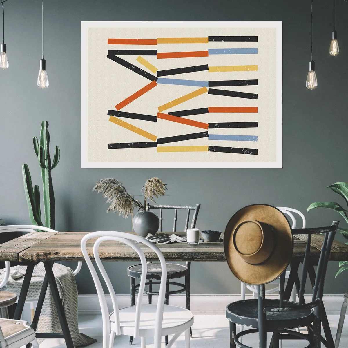 Poster - Komposition auf der Ebene - 70x50 cm