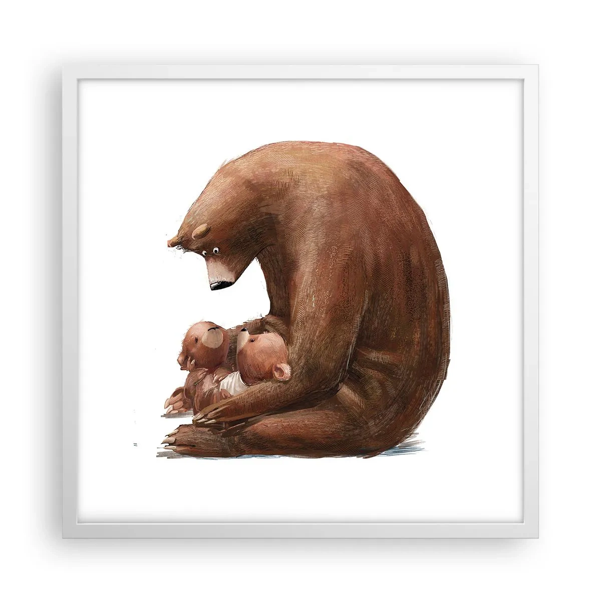 Poster in einem weißen Rahmen - Süße Träume, Kinder - 50x50 cm