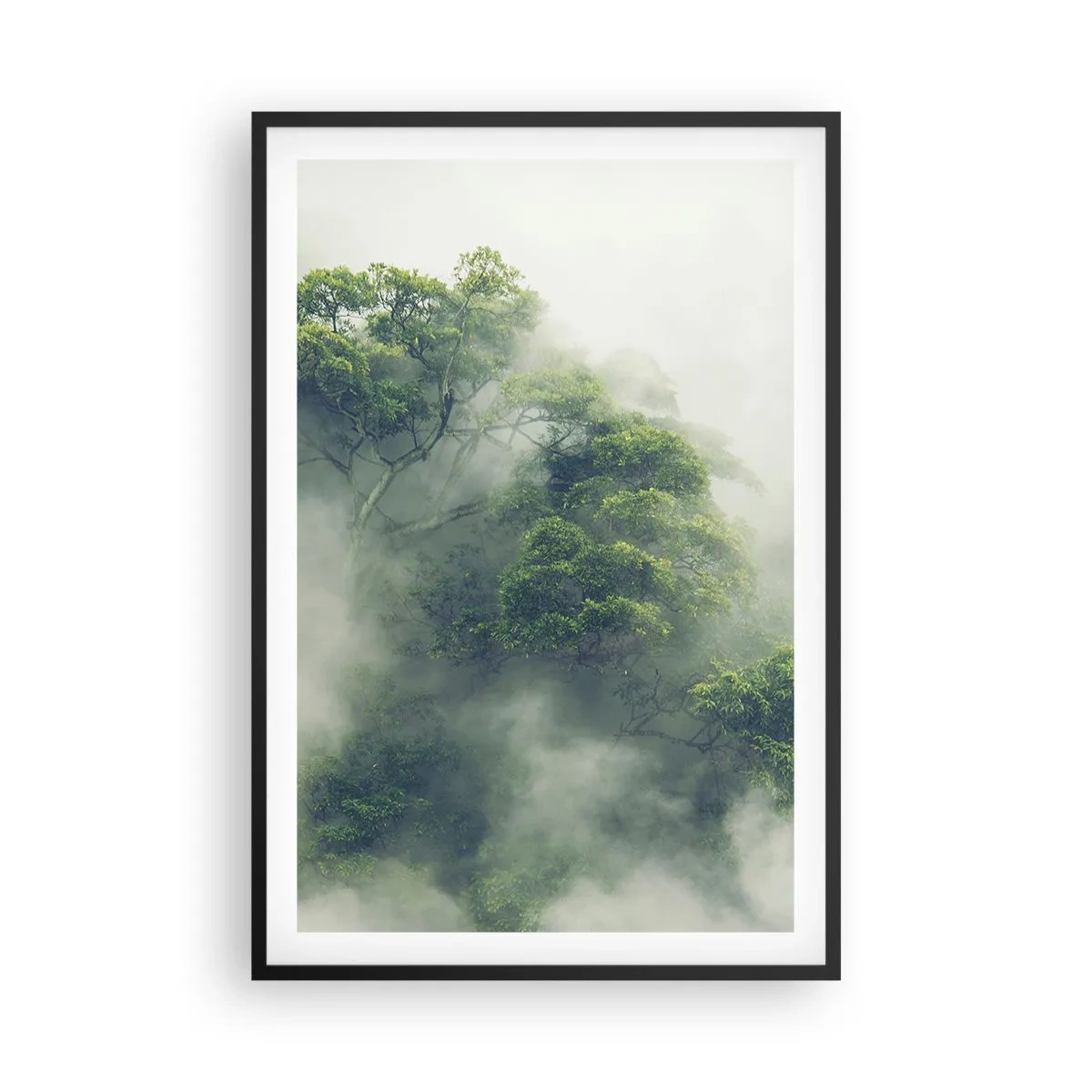 Poster in einem schwarzem Rahmen - In Nebel gehüllt - 61x91 cm