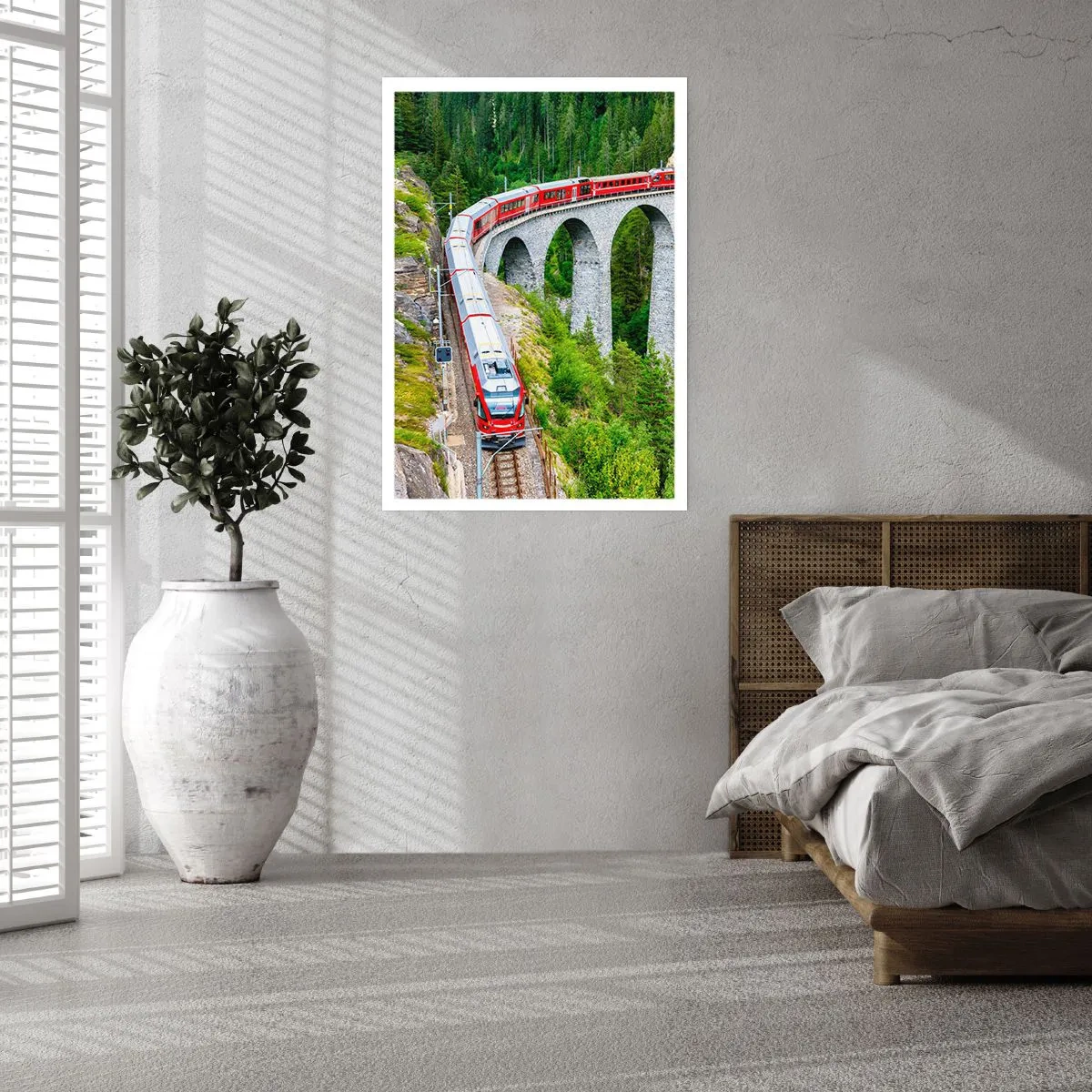 Poster - Eisenbahn für Bergblick - 61x91 cm