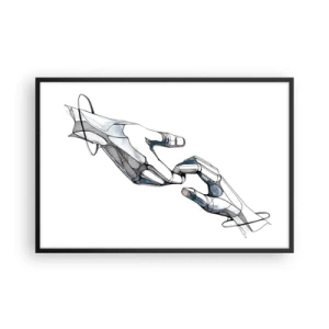 Poster in einem schwarzem Rahmen - Eine gute Geste - 91x61 cm