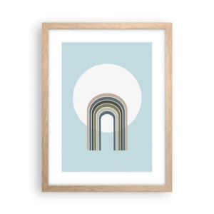 Poster in einem Rahmen aus heller Eiche - Unwiderstehliche Anziehungskraft - 30x40 cm