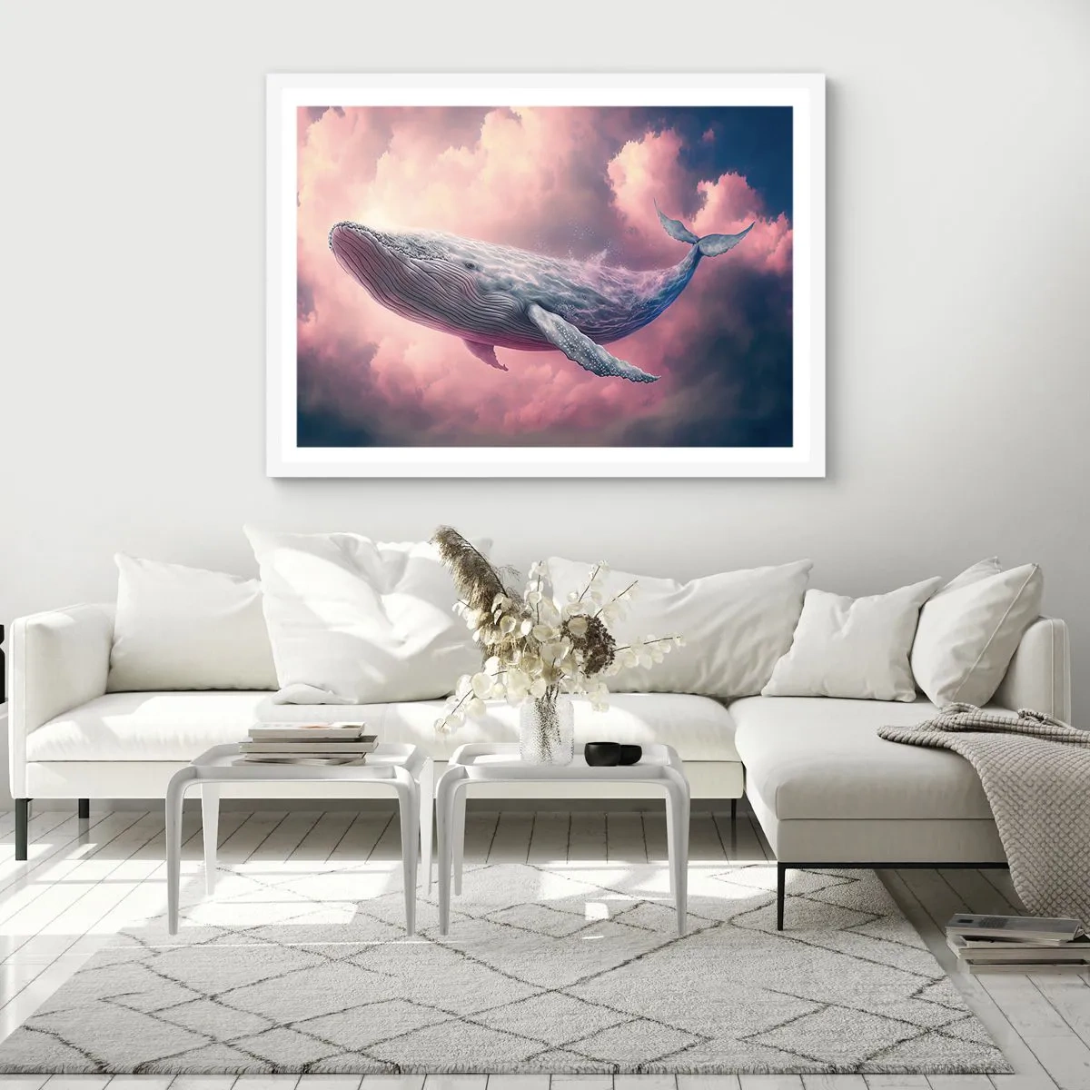 Poster in einem weißen Rahmen - Reibe deine Augen - 50x40 cm