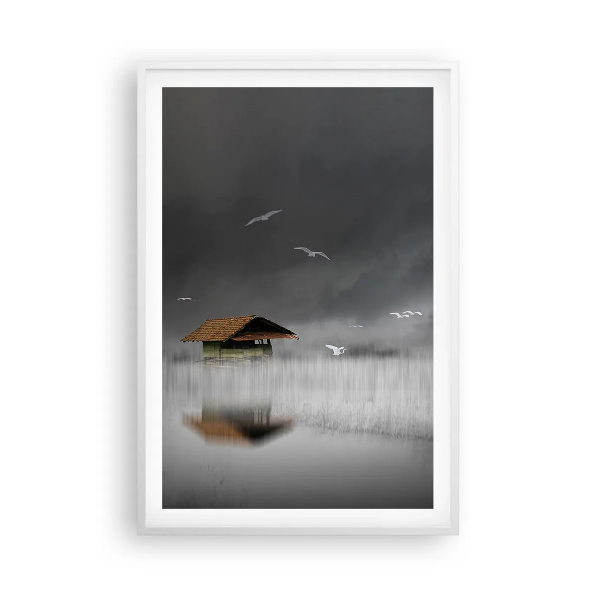 Poster in einem weißen Rahmen - Schutz vor Regen - 61x91 cm