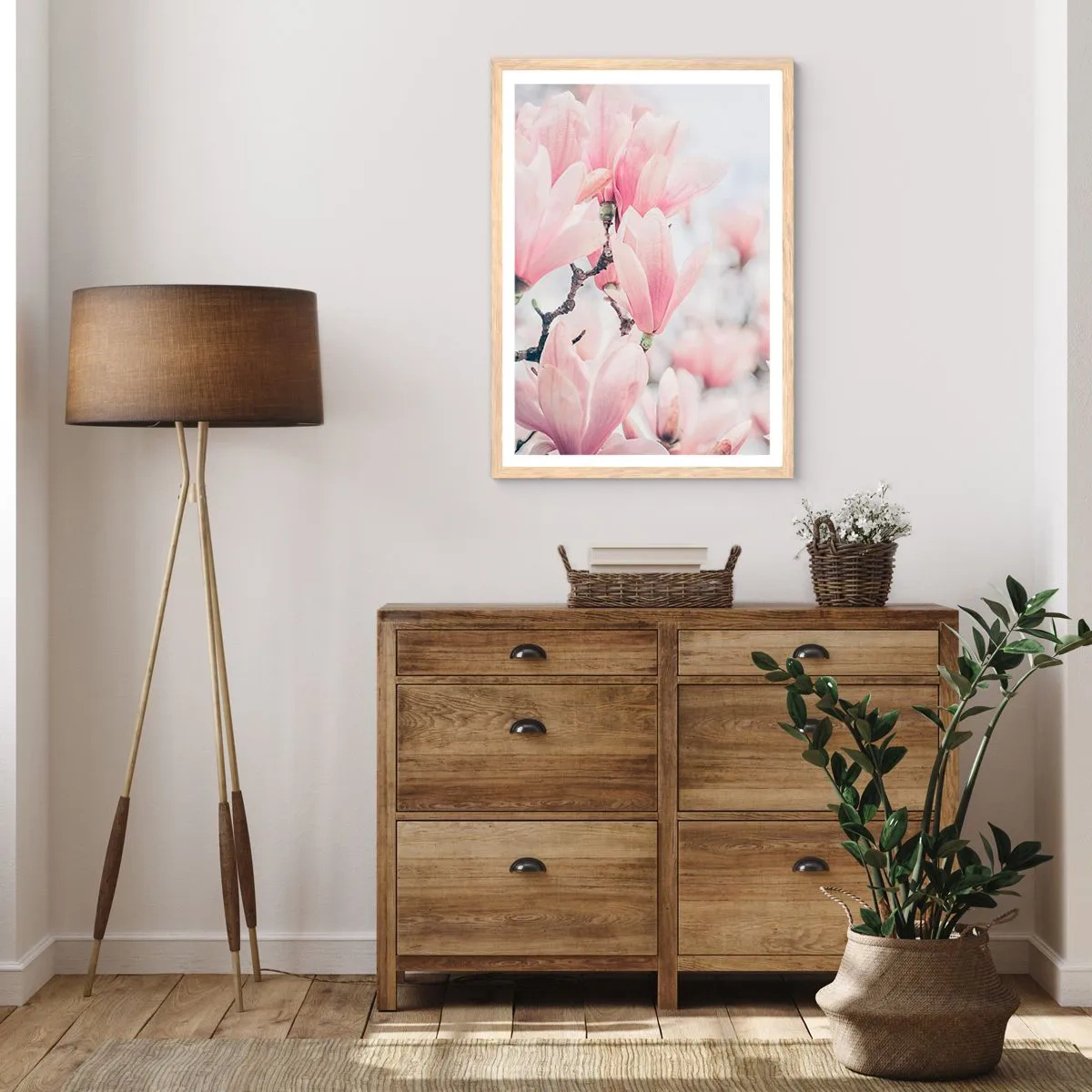 Poster in einem Rahmen aus heller Eiche - Das Ideal der Subtilität - 61x91 cm