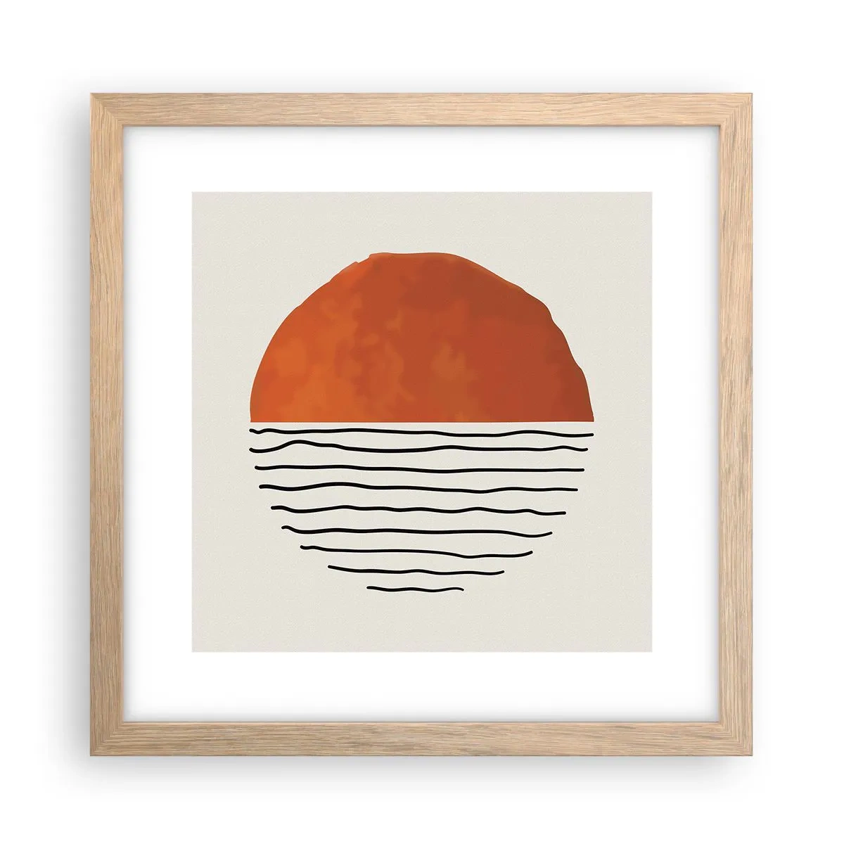 Poster in einem Rahmen aus heller Eiche - Im japanischen Klima - 30x30 cm