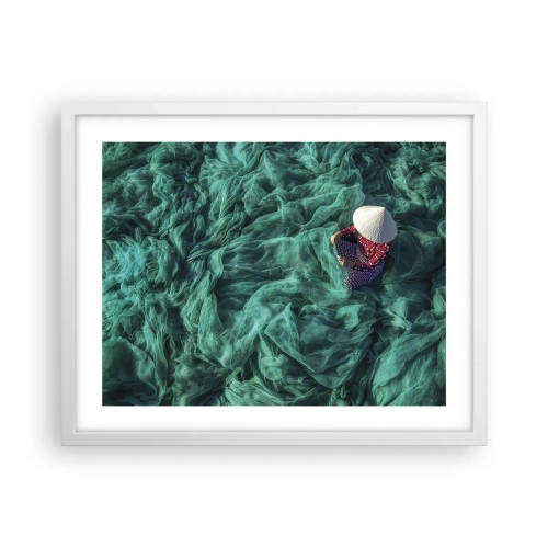 Poster in einem weißen Rahmen - In einem Meer aus Netzen - 50x40 cm