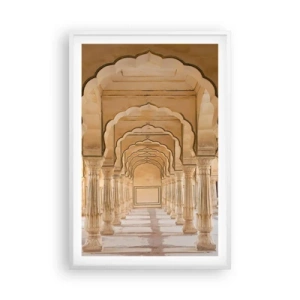 Poster in einem weißen Rahmen - Im Palast des Maharadschas - 61x91 cm