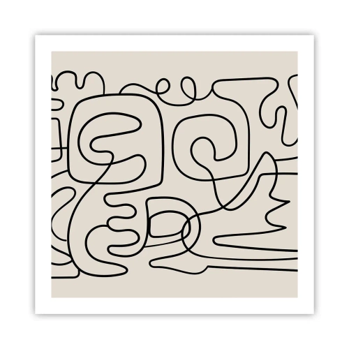 Poster - Folge der Spur - 60x60 cm