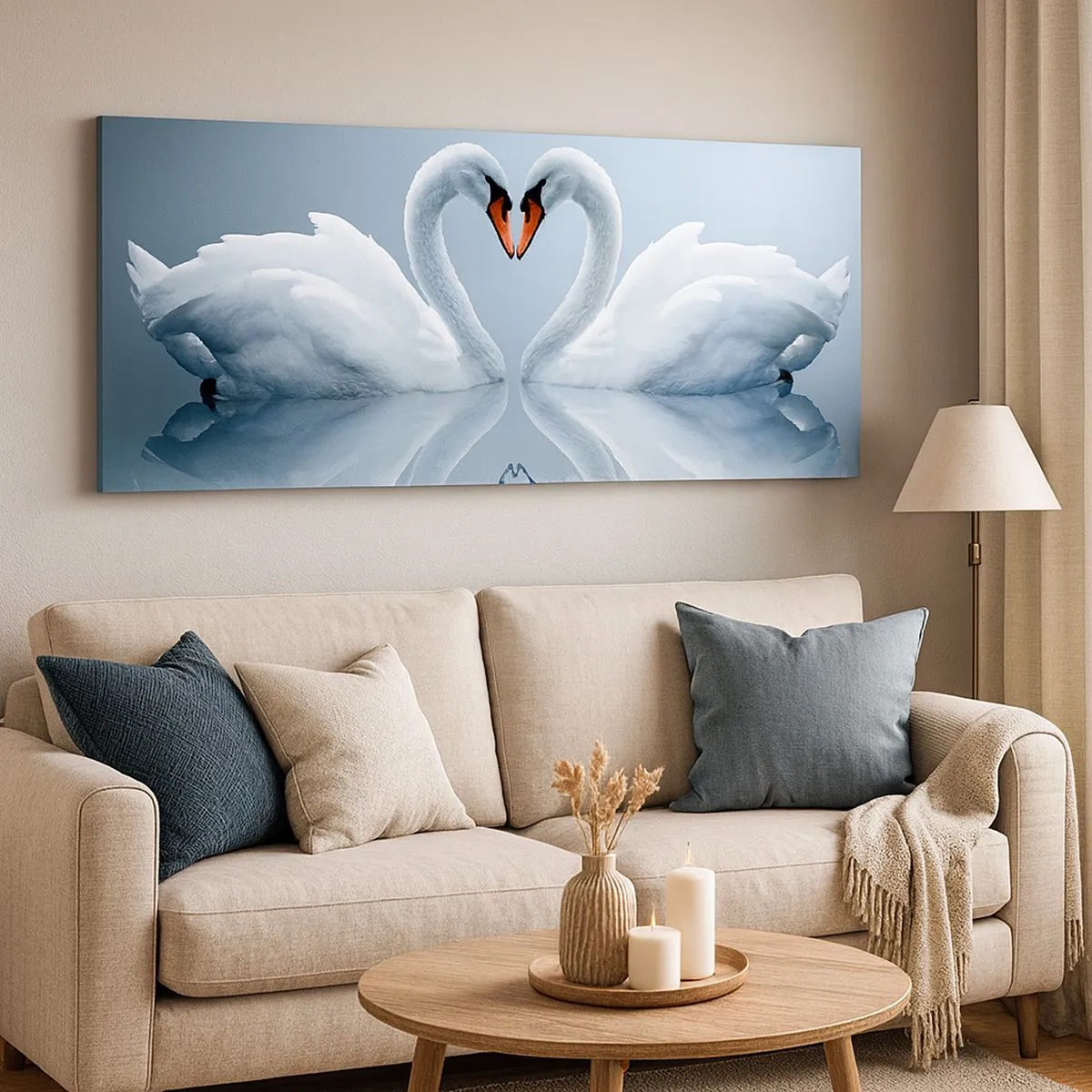 Bild auf Leinwand - Leinwandbild - Zeit für die Liebe - 100x40 cm