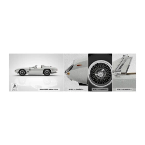 Fototapeten Muster Premium Sand - Spaß versprochen - Sportwagen, Cabriolet, Automobil - 100x30 cm