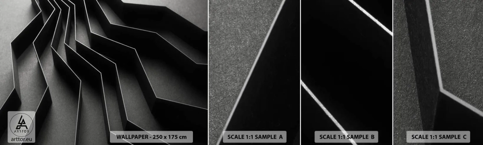 Fototapeten Muster Selbstklebend Deluxe Sticker - Räumliche Ordnung - 3D, Labyrinth, Modern - 100x30 cm