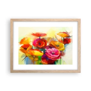 Poster in einem Rahmen aus heller Eiche - Nicht nur rot - 40x30 cm