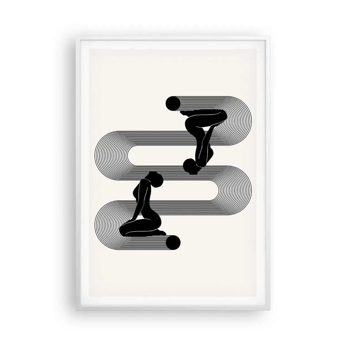 Poster in einem weißen Rahmen - Sinnliche Symmetrie - 70x100 cm