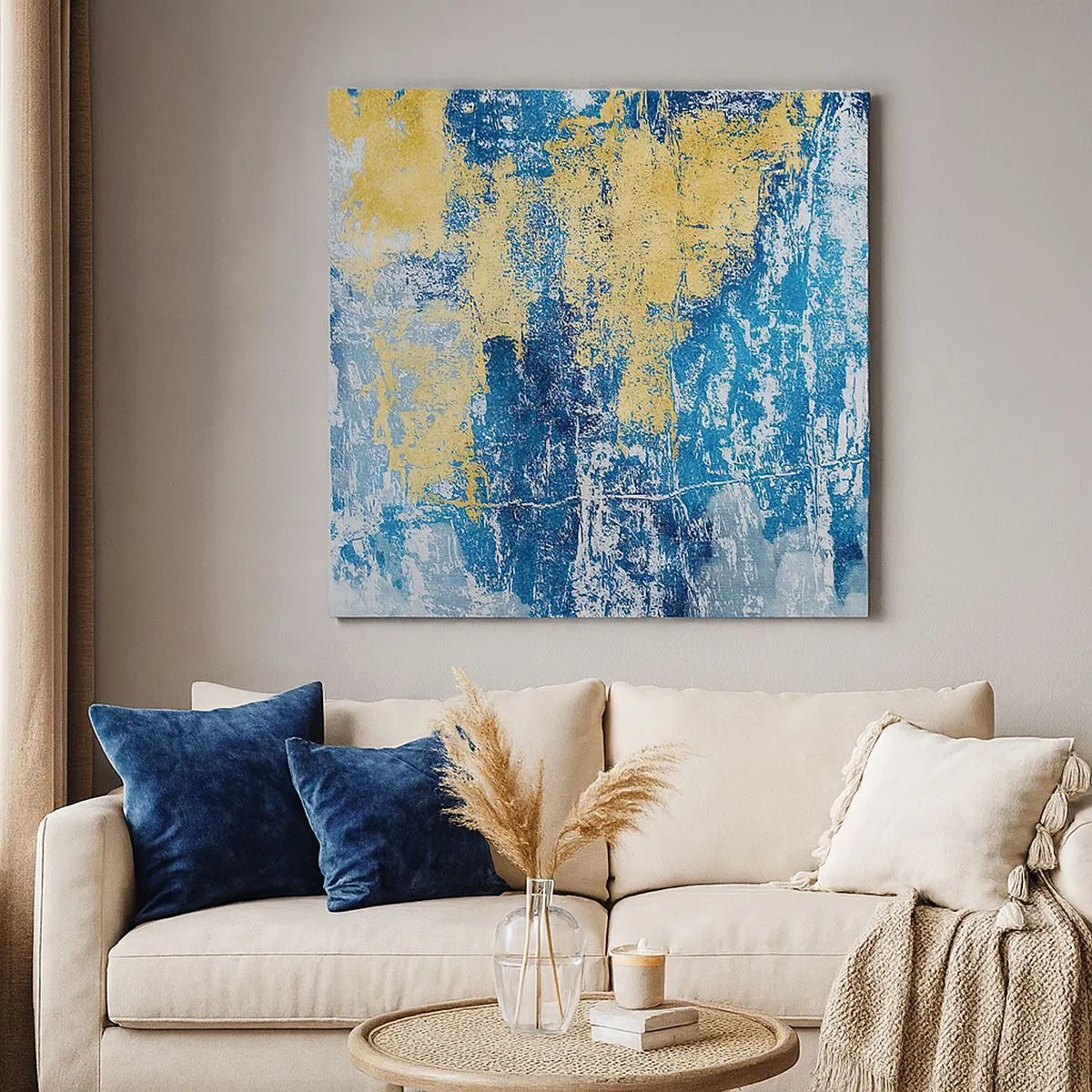 Bild auf Leinwand - Leinwandbild - Abstraktion voller Wetter - 30x30 cm