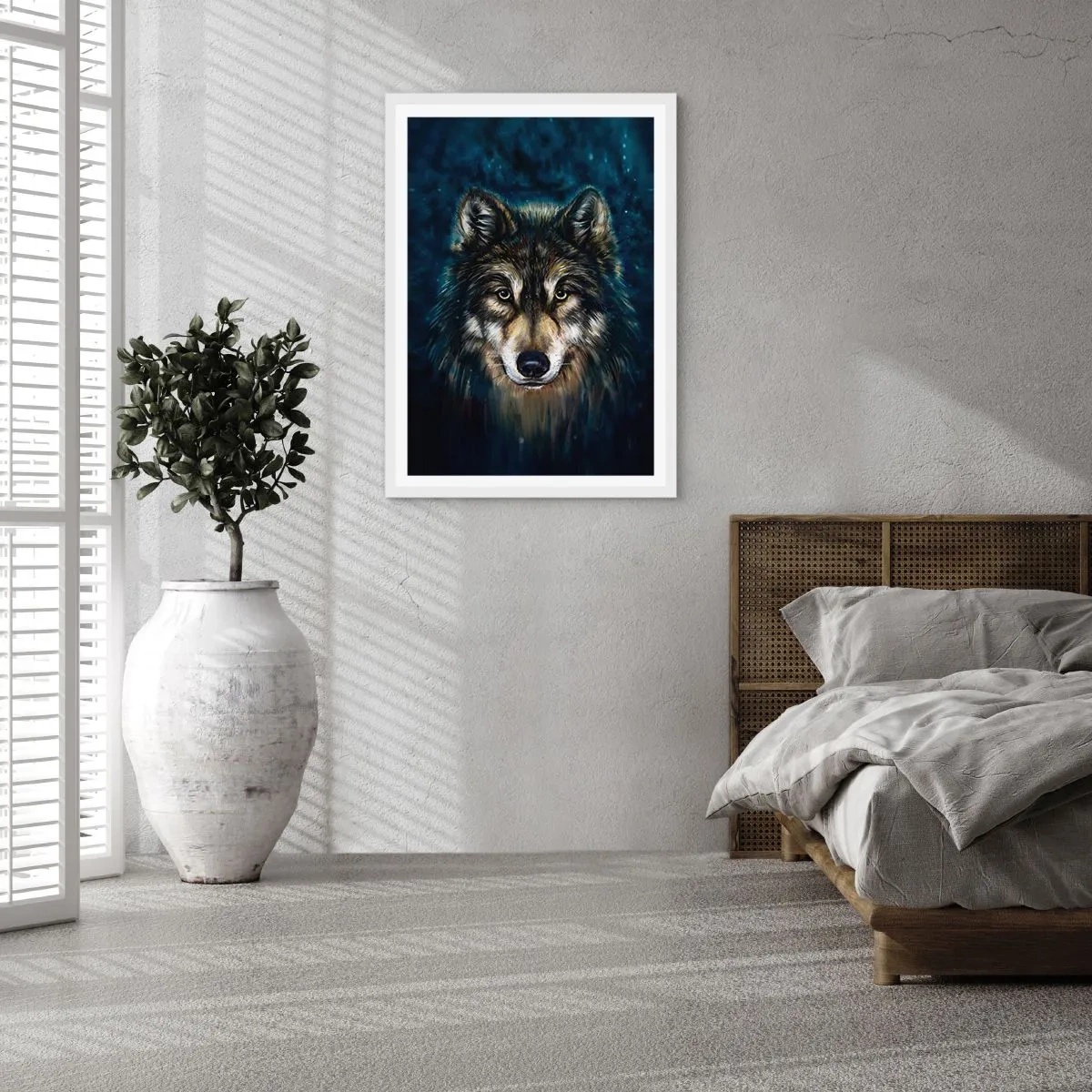 Poster in einem weißen Rahmen - Alpha? Und Omega - 70x100 cm