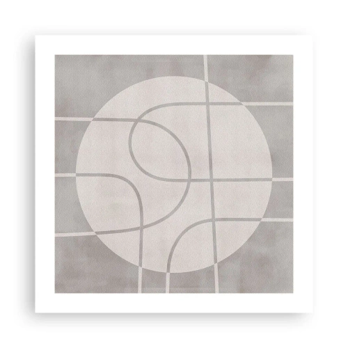 Poster - Kreisförmig und geradeaus - 50x50 cm