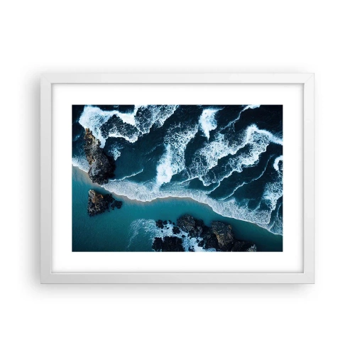Poster in einem weißen Rahmen - In Wellen gehüllt - 40x30 cm