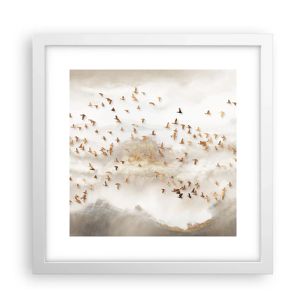 Poster in einem weißen Rahmen - Es ist schon die Zeit… - 30x30 cm