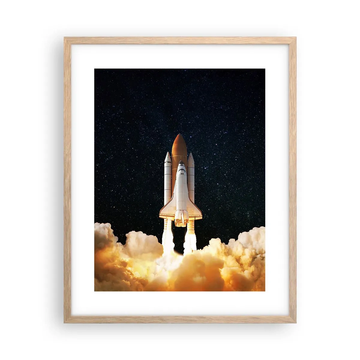 Poster in einem Rahmen aus heller Eiche - Ad Astra! - 40x50 cm