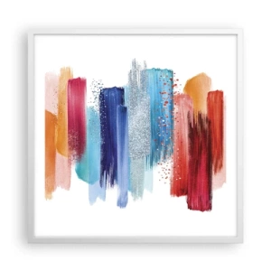 Poster in einem weißen Rahmen - Auf und ab - 60x60 cm