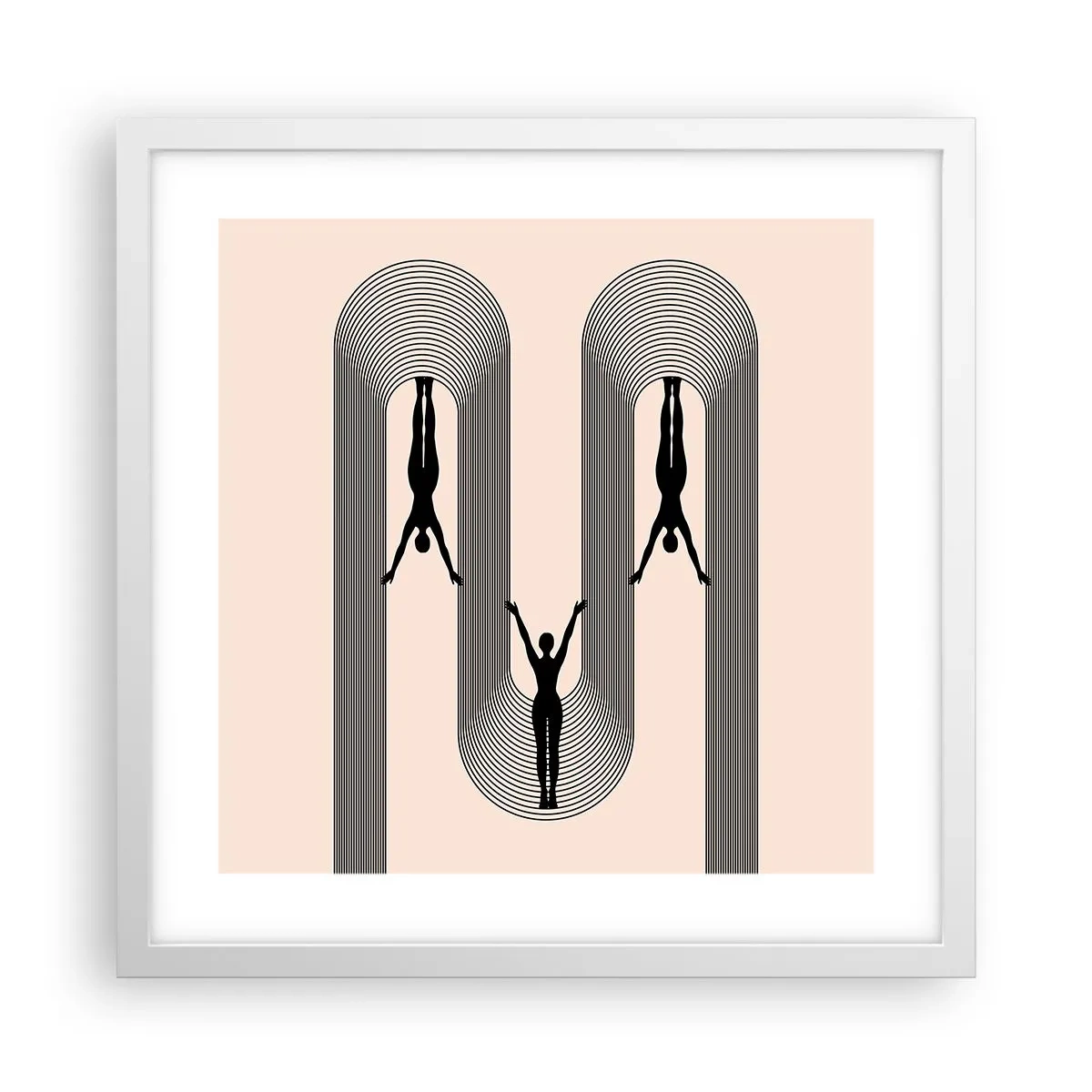 Poster in einem weißen Rahmen - Verkehrt herum - 40x40 cm