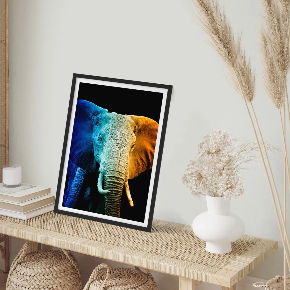 Poster in einem schwarzem Rahmen - Exzentrisch, kein Verrückter - 70x100 cm