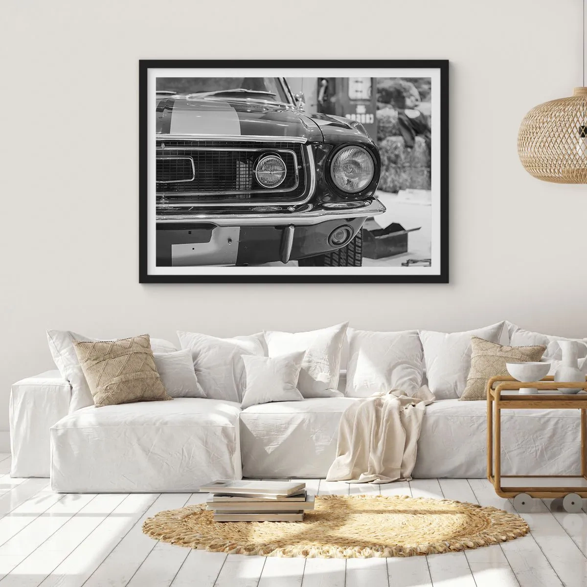 Poster in einem schwarzem Rahmen - Wilder Ritt - 50x40 cm