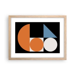 Poster in einem Rahmen aus heller Eiche - Bebilderte Anordnung - 40x30 cm