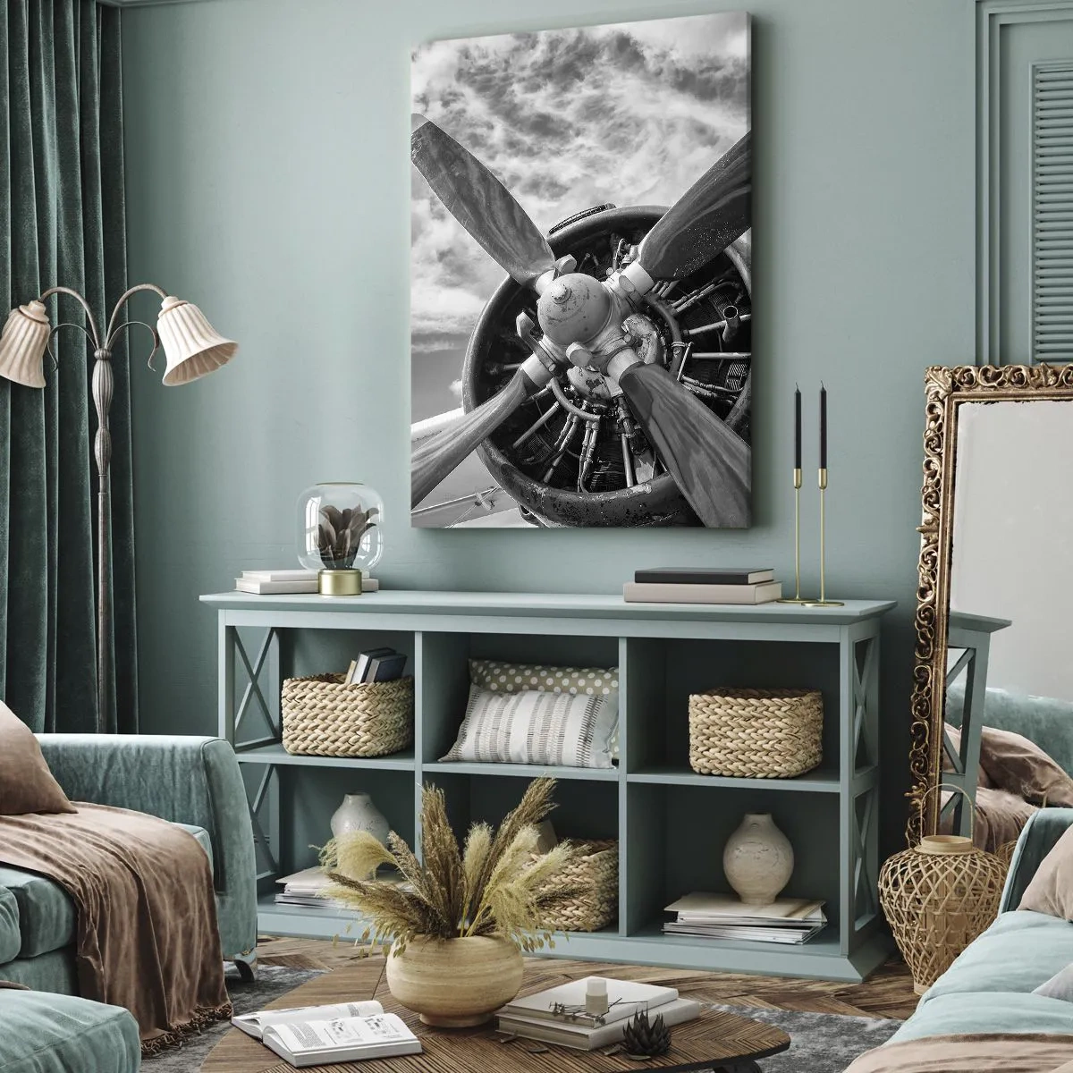 Bild auf Leinwand - Leinwandbild - Eroberer der Lüfte - 45x80 cm