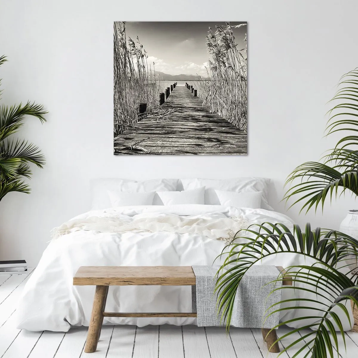 Bild auf Leinwand - Leinwandbild - In der Stille des Grases - 70x70 cm